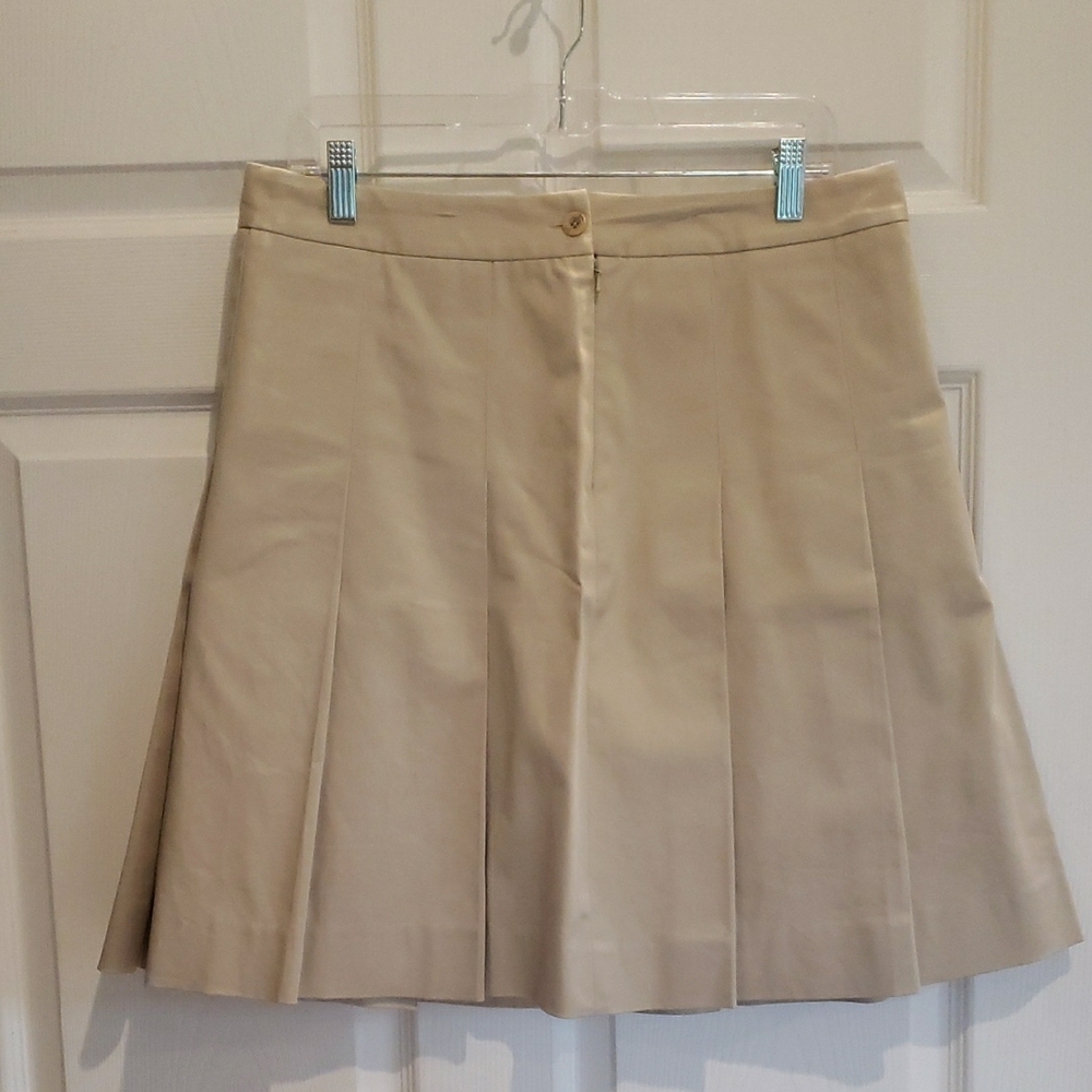 Lilly Pulitzer Neutral Beige Pleated A-Line Skirt - Picture 5 of 5